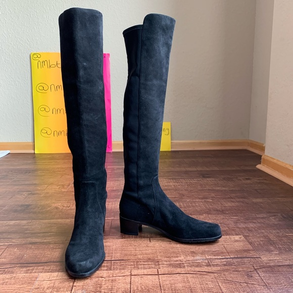 Stuart Weitzman Elasticized Suede 11M Knee hi Boot - Picture 13 of 15